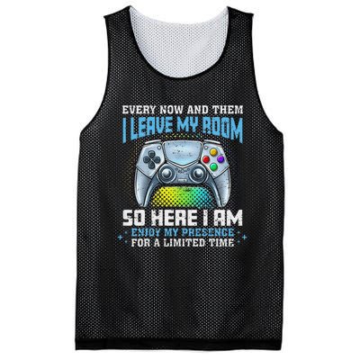 Funny Every Now And Then I Leave My Room Gaming Mesh Reversible Basketball Jersey Tank