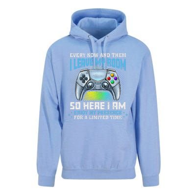 Funny Every Now And Then I Leave My Room Gaming Unisex Surf Hoodie