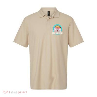 Funny ER Nurse Squad Leopard Rainbow Gnomies Nurses Day Polo