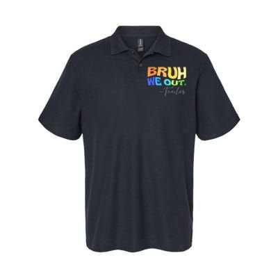 Funny End Of School Year Teacher Summer Bruh We Out Teachers Softstyle Adult Sport Polo