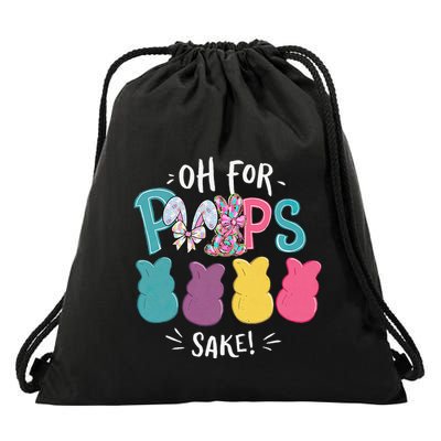 Funny Easter Oh For Sake Bunny & Egg Pastel .Png Drawstring Bag