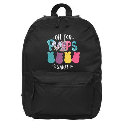 Funny Easter Oh For Sake Bunny & Egg Pastel .Png 16 in Basic Backpack