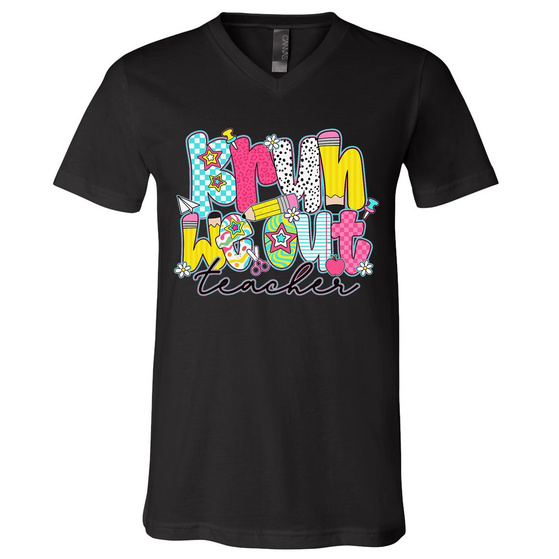 Funny End Of School Year Teacher Summer Bruh We Out V-Neck T-Shirt