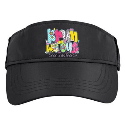 Funny End Of School Year Teacher Summer Bruh We Out Adult Drive Performance Visor