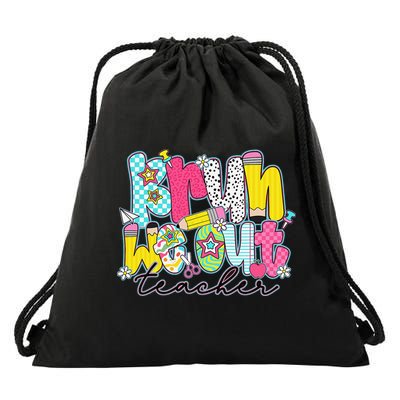 Funny End Of School Year Teacher Summer Bruh We Out Drawstring Bag