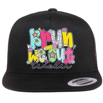 Funny End Of School Year Teacher Summer Bruh We Out Flatbill Hat