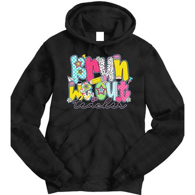 Funny End Of School Year Teacher Summer Bruh We Out Tie Dye Hoodie