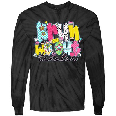 Funny End Of School Year Teacher Summer Bruh We Out Tie-Dye Long Sleeve Shirt