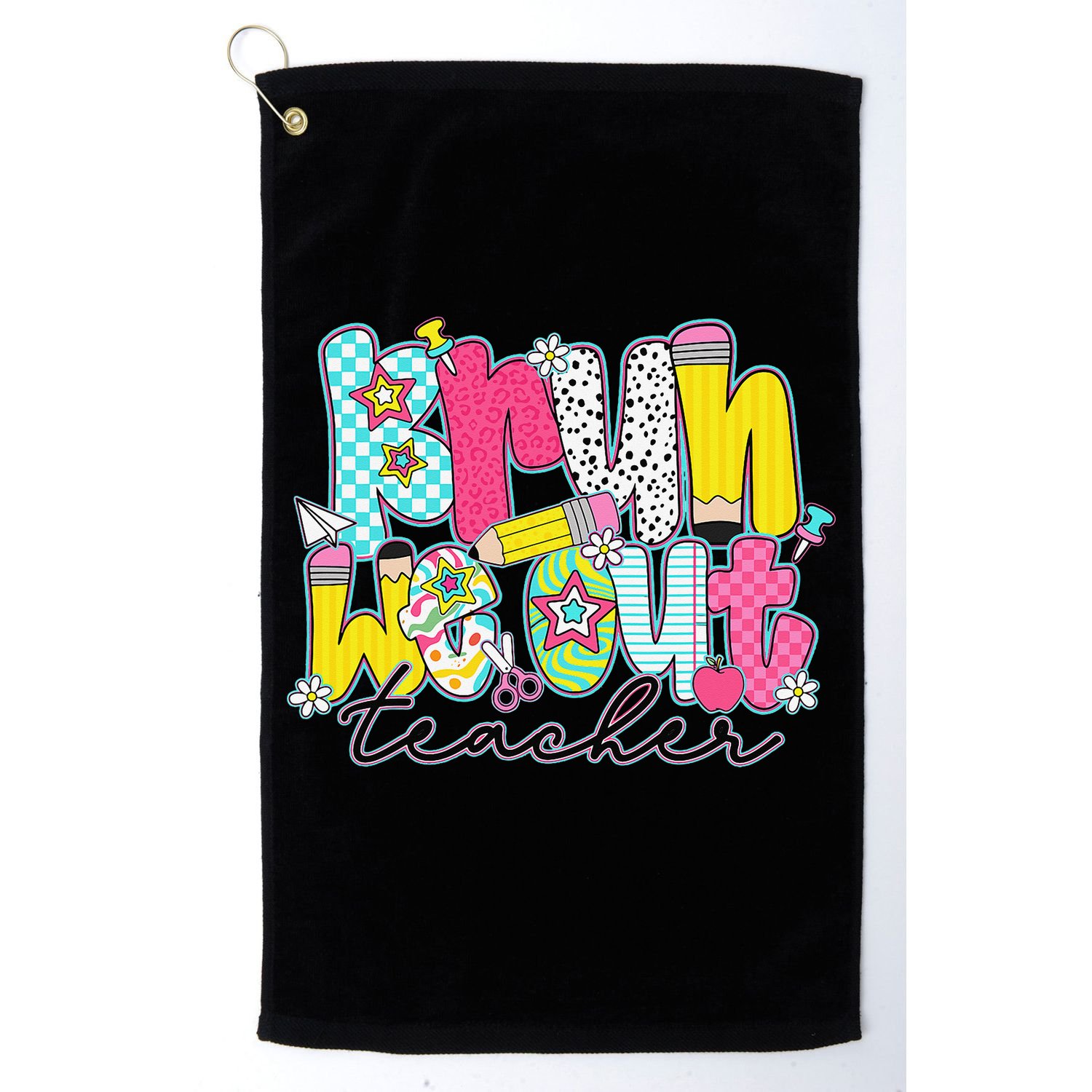 Funny End Of School Year Teacher Summer Bruh We Out Golf Towel