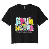 Funny End Of School Year Teacher Summer Bruh We Out Women's Crop Top Tee