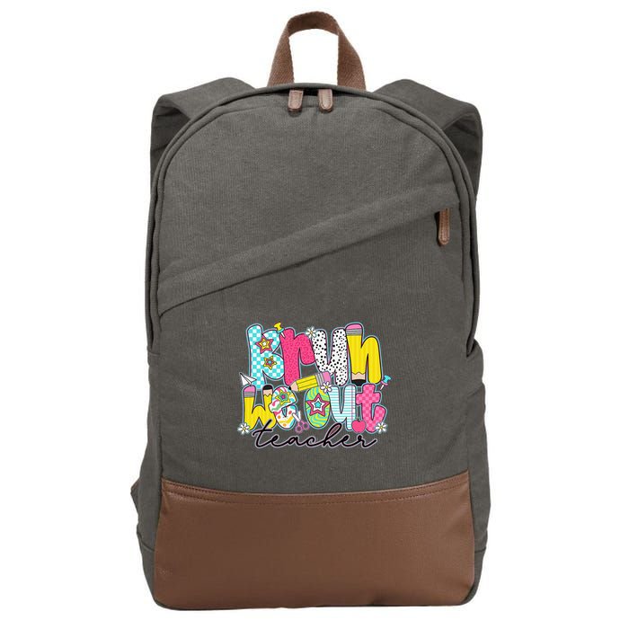 Funny End Of School Year Teacher Summer Bruh We Out Cotton Canvas Backpack
