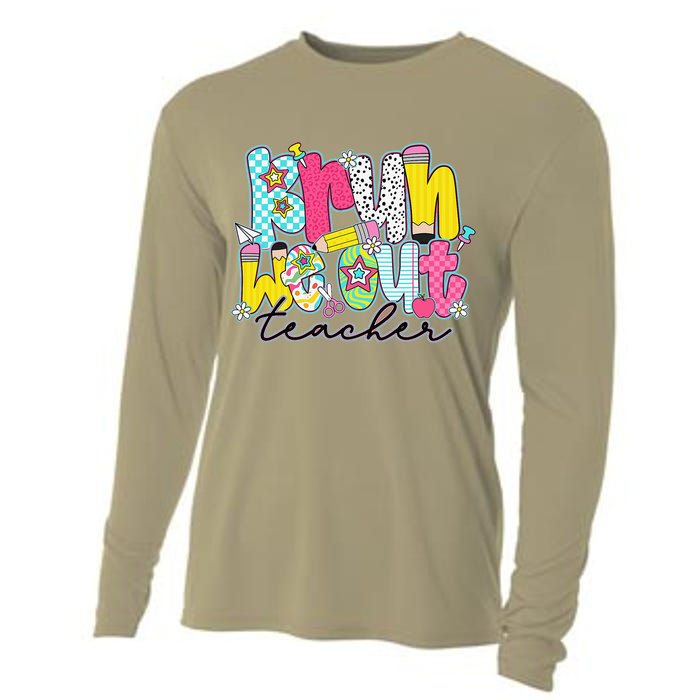 Funny End Of School Year Teacher Summer Bruh We Out Cooling Performance Long Sleeve Crew