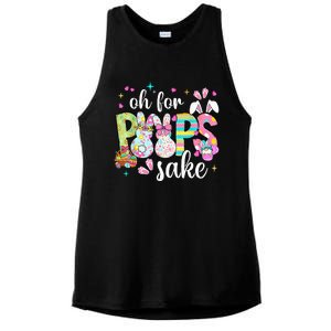 Funny Easter Oh For Bunnies Sake Happy Easter Day Ladies PosiCharge Tri-Blend Wicking Tank