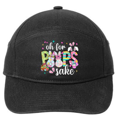 Funny Easter Oh For Bunnies Sake Happy Easter Day 7-Panel Snapback Hat