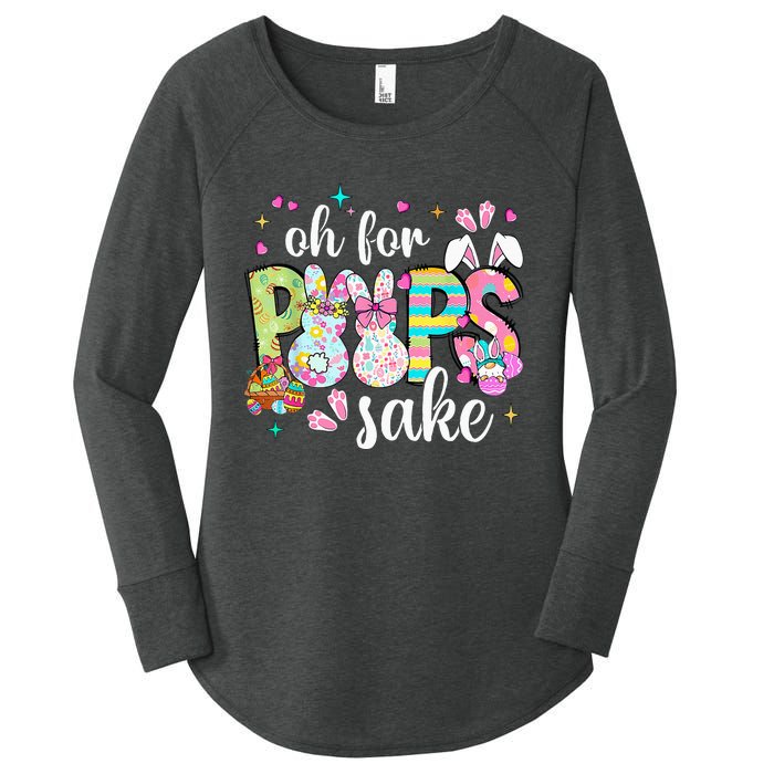 Funny Easter Oh For Bunnies Sake Happy Easter Day Women's Perfect Tri Tunic Long Sleeve Shirt