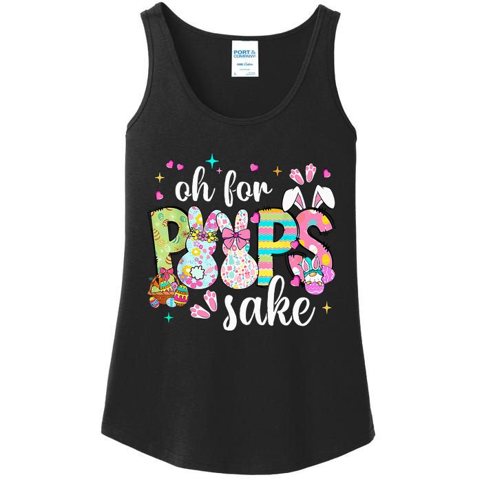 Funny Easter Oh For Bunnies Sake Happy Easter Day Ladies Essential Tank