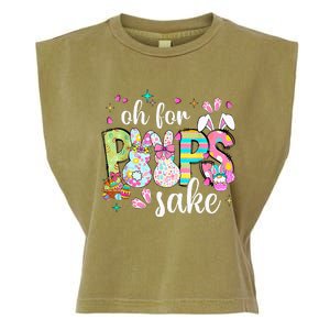 Funny Easter Oh For Bunnies Sake Happy Easter Day Garment-Dyed Women's Muscle Tee