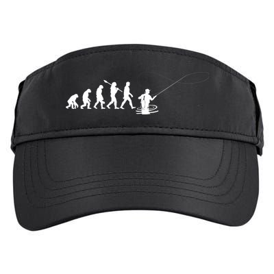 Funny Evolution Of Man Fly Fishing Adult Drive Performance Visor