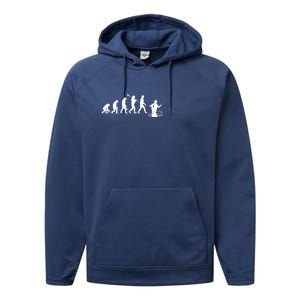 Funny Evolution Of Man Fly Fishing Performance Fleece Hoodie