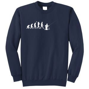 Funny Evolution Of Man Fly Fishing Sweatshirt