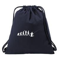 Funny Evolution Of Man Fly Fishing Drawstring Bag