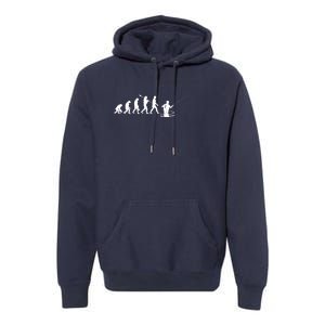 Funny Evolution Of Man Fly Fishing Premium Hoodie