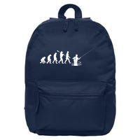 Funny Evolution Of Man Fly Fishing 16 in Basic Backpack
