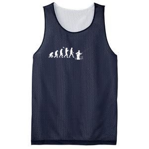 Funny Evolution Of Man Fly Fishing Mesh Reversible Basketball Jersey Tank