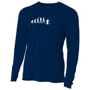 Funny Evolution Of Man Fly Fishing Cooling Performance Long Sleeve Crew