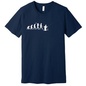 Funny Evolution Of Man Fly Fishing Premium T-Shirt