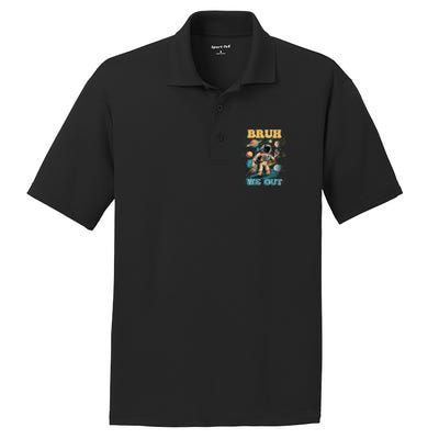 Funny End Of School Year Astronaut Summer Bruh We Out Funny Gift PosiCharge RacerMesh Polo