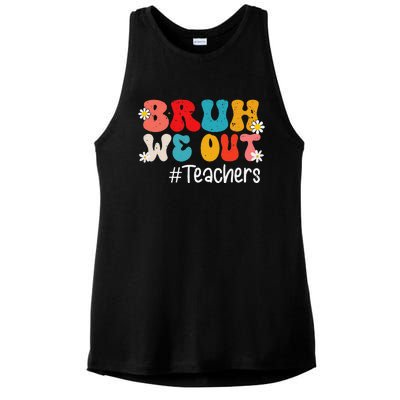 Funny End Of School Year Teacher Summer Bruh We Out Teachers Ladies PosiCharge Tri-Blend Wicking Tank