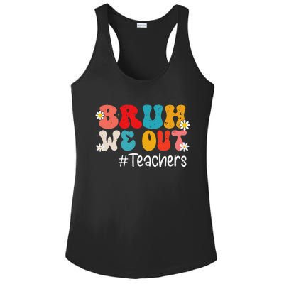 Funny End Of School Year Teacher Summer Bruh We Out Teachers Ladies PosiCharge Competitor Racerback Tank