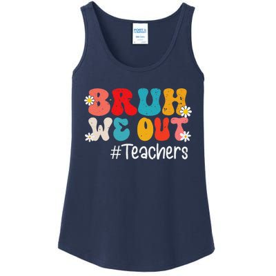 Funny End Of School Year Teacher Summer Bruh We Out Teachers Ladies Essential Tank