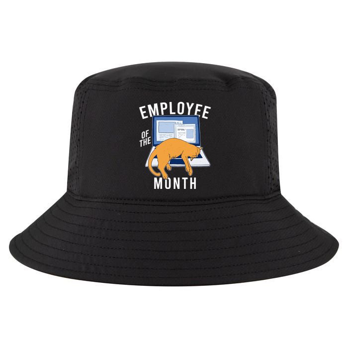 Funny Employee Of The Month Sleepy Cat Laptop Cool Comfort Performance Bucket Hat