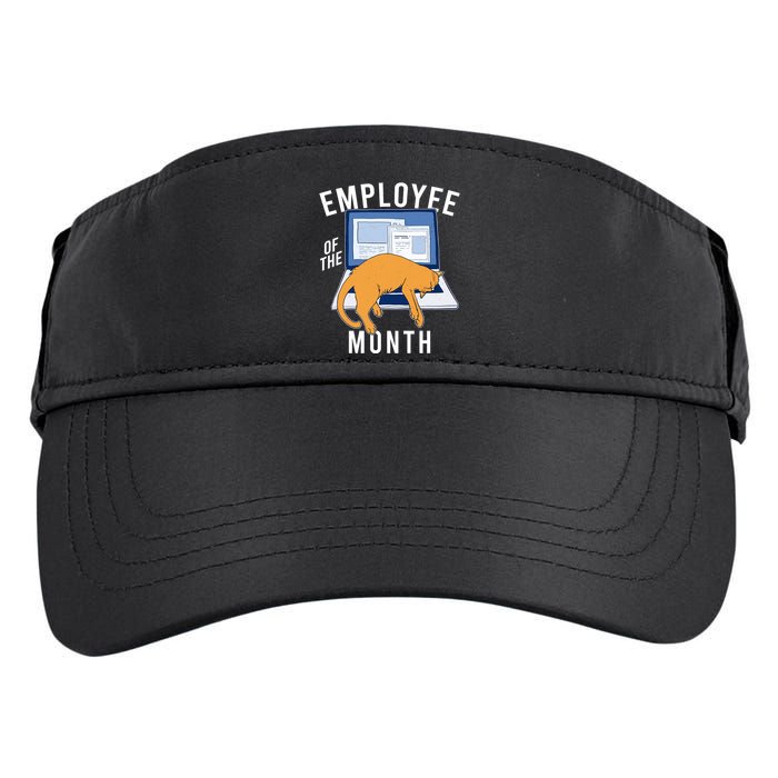 Funny Employee Of The Month Sleepy Cat Laptop Adult Drive Performance Visor