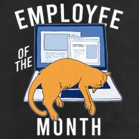 Funny Employee Of The Month Sleepy Cat Laptop Adult Drive Performance Visor