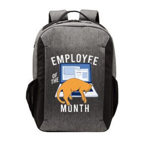 Funny Employee Of The Month Sleepy Cat Laptop Vector Backpack