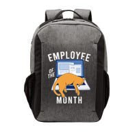 Funny Employee Of The Month Sleepy Cat Laptop Vector Backpack