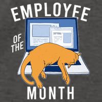 Funny Employee Of The Month Sleepy Cat Laptop Vector Backpack