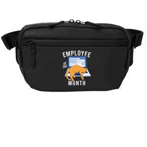 Funny Employee Of The Month Sleepy Cat Laptop Crossbody Pack