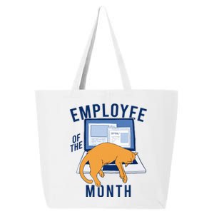 Funny Employee Of The Month Sleepy Cat Laptop 25L Jumbo Tote