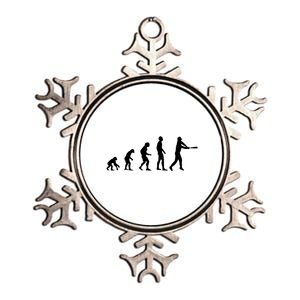 Funny Evolution Of Baseball Or Softball Gift Metallic Star Ornament