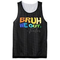 Funny End Of School Year Teacher Summer Bruh We Out Teachers Mesh Reversible Basketball Jersey Tank