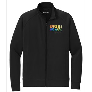 Funny End Of School Year Teacher Summer Bruh We Out Teachers Stretch Full-Zip Cadet Jacket