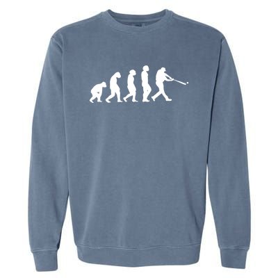 Funny Evolution Of Baseball Players Catcher Pitcher Fan Gift Garment-Dyed Sweatshirt