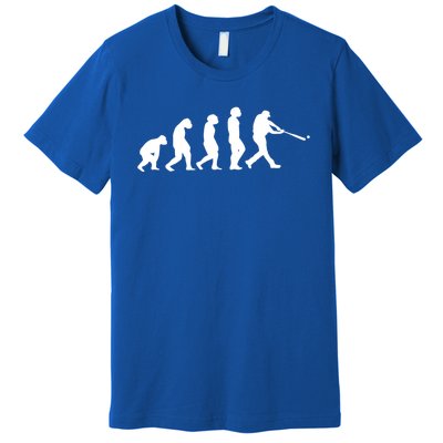 Funny Evolution Of Baseball Players Catcher Pitcher Fan Gift Premium T-Shirt