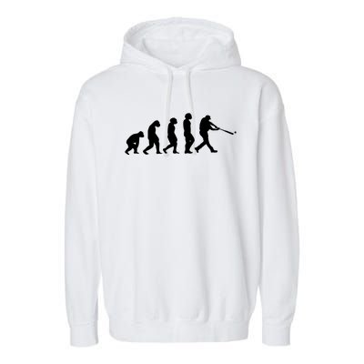 Funny Evolution Of Baseball Players Catcher Pitcher Fan Gift Garment-Dyed Fleece Hoodie