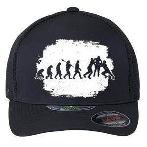 Funny Evolution Of Rugby Flexfit Unipanel Trucker Cap