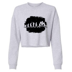 Funny Evolution Of Rugby Cropped Pullover Crew